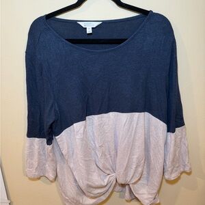 Market & Spruce Two-Tone Long Sleeve Top